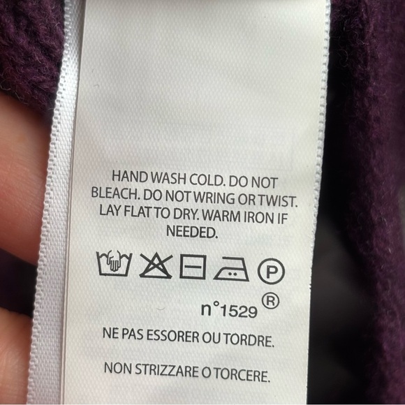 Polo Ralph Lauren Deep Burgundy Cable Knit Turtleneck Sweater Wool Cashmere Sz S - Picture 8 of 12